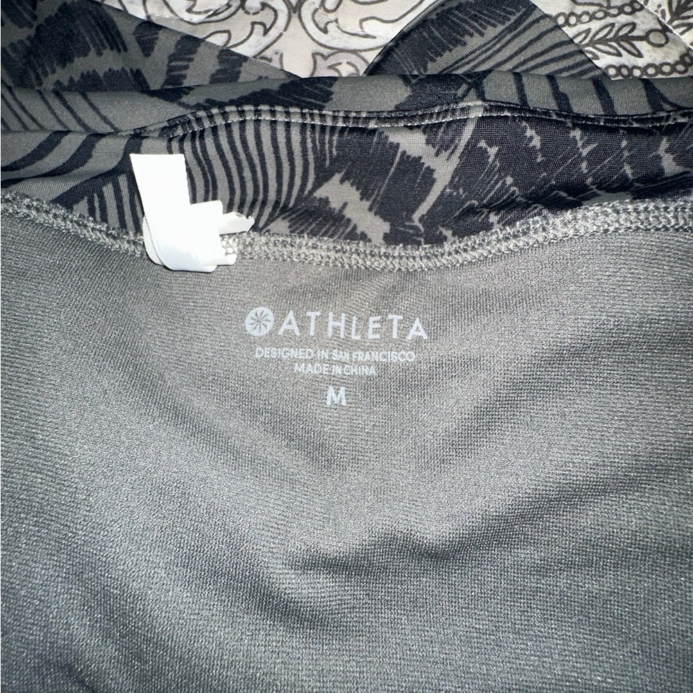Athleta Black Leaf Pattern Bikini Bottom - image 6